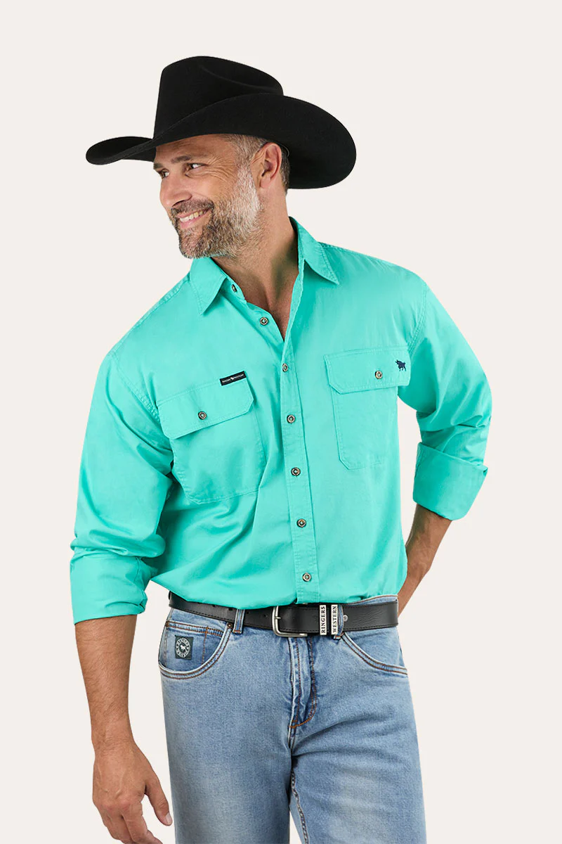 King River Mens Full Button Work Shirt - Image 67