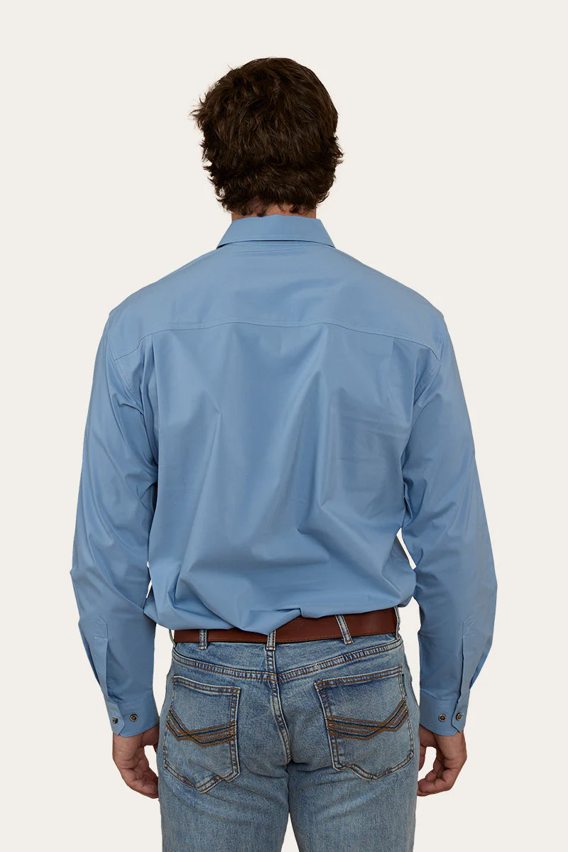King River Mens Half Button Coolmax Work Shirt - Image 9