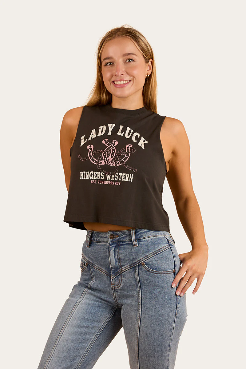 Lady Luck Cropped Muscle Tank - Image 6
