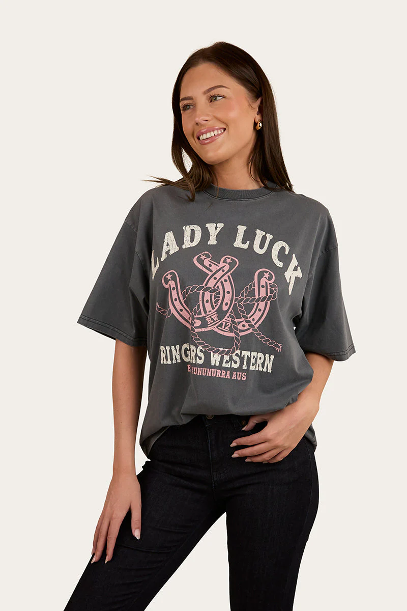 Lady Luck Womens Oversized T-Shirt - Image 5