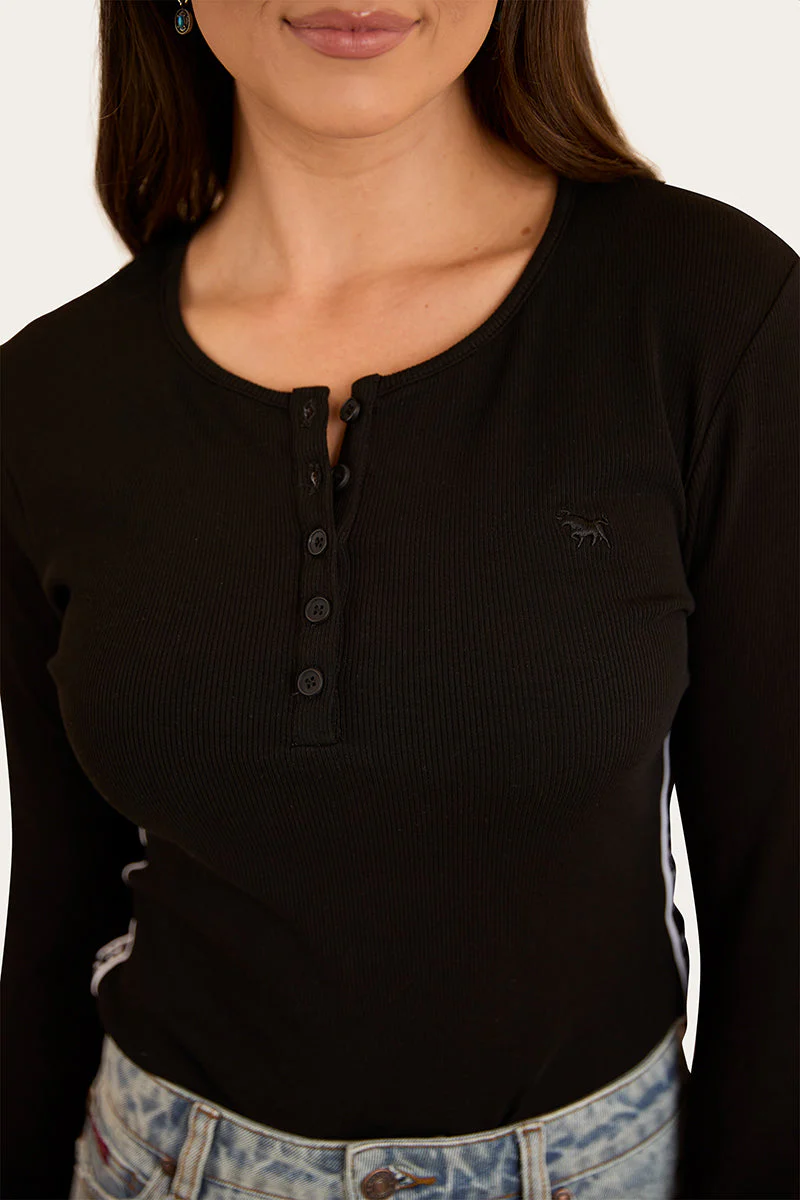 Laila Womens Long Sleeve Rib Top - Image 5