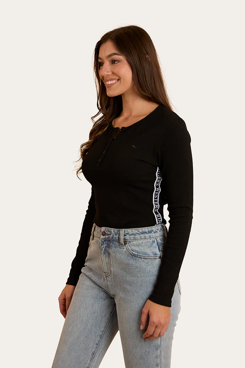 Laila Womens Long Sleeve Rib Top - Image 7