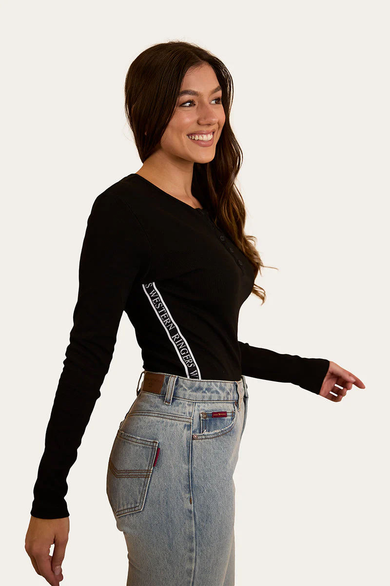 Laila Womens Long Sleeve Rib Top - Image 8