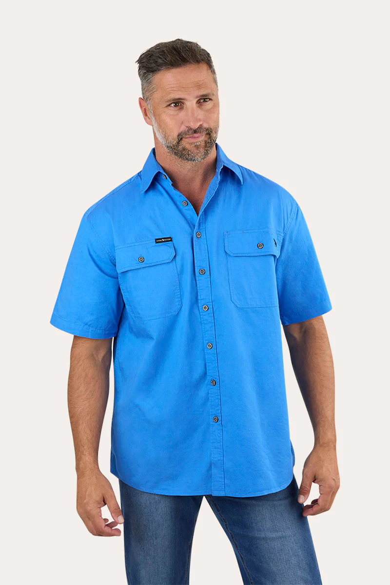 Lake Argyle Mens Short Sleeve Full Button Work Shirt - Image 14