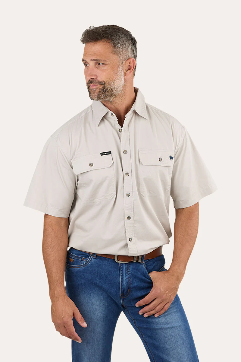 Lake Argyle Mens Short Sleeve Full Button Work Shirt - Image 2