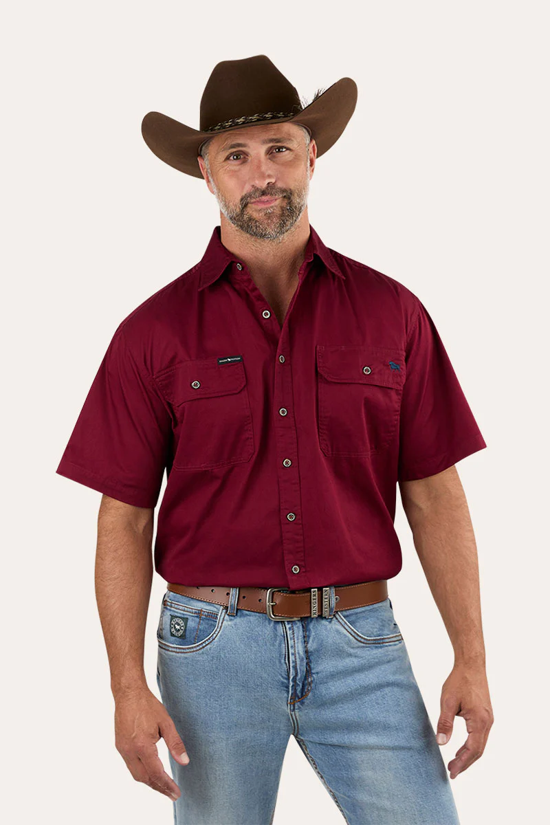 Lake Argyle Mens Short Sleeve Full Button Work Shirt - Image 20