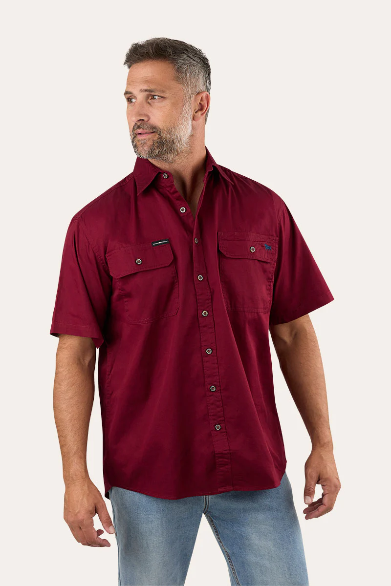 Lake Argyle Mens Short Sleeve Full Button Work Shirt - Image 24