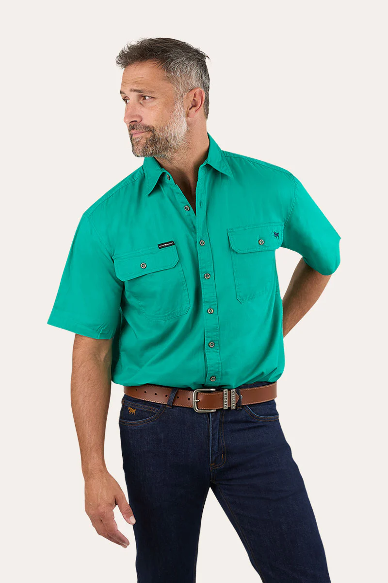 Lake Argyle Mens Short Sleeve Full Button Work Shirt - Image 30