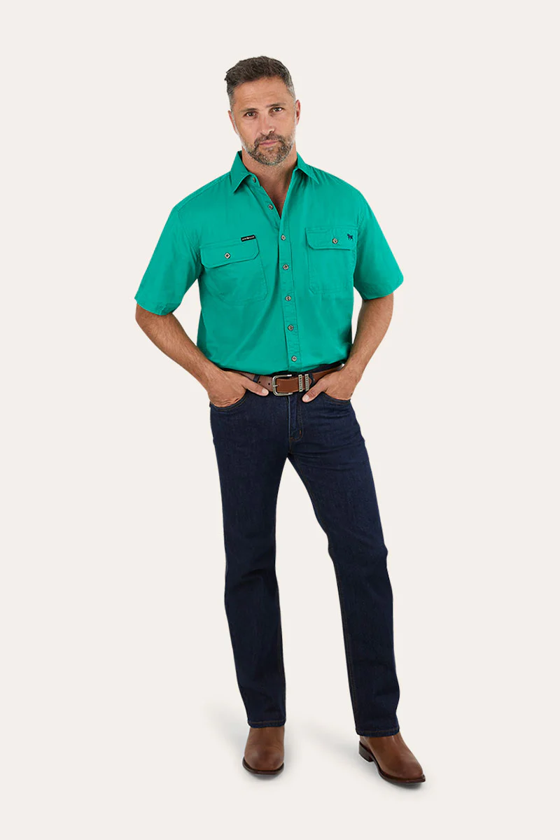 Lake Argyle Mens Short Sleeve Full Button Work Shirt - Image 33