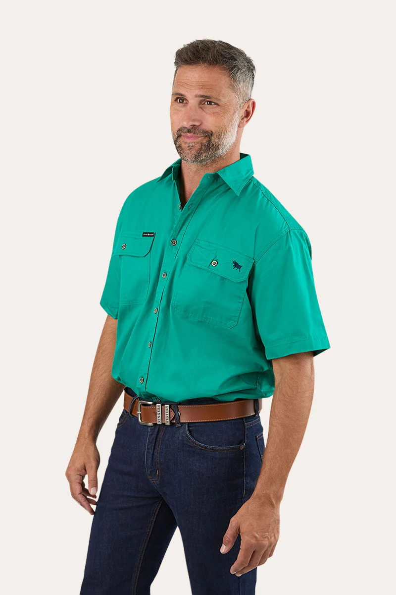 Lake Argyle Mens Short Sleeve Full Button Work Shirt - Image 35