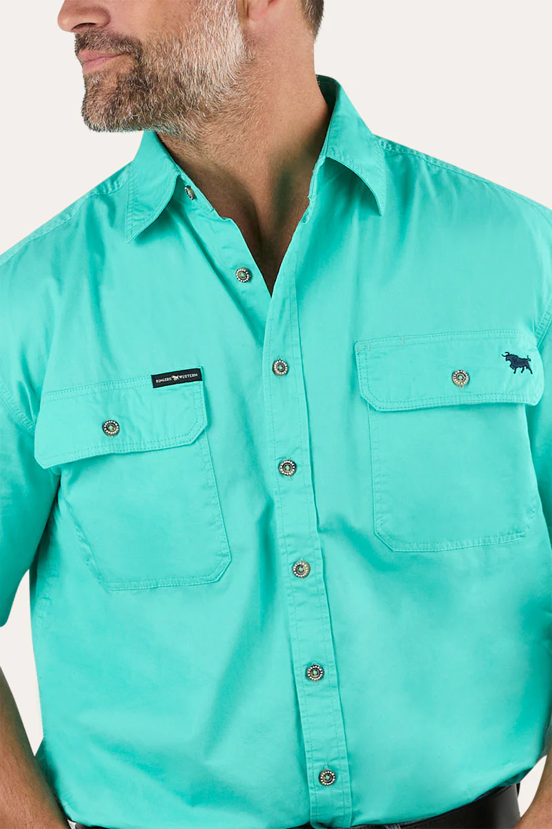 Lake Argyle Mens Short Sleeve Full Button Work Shirt - Image 39
