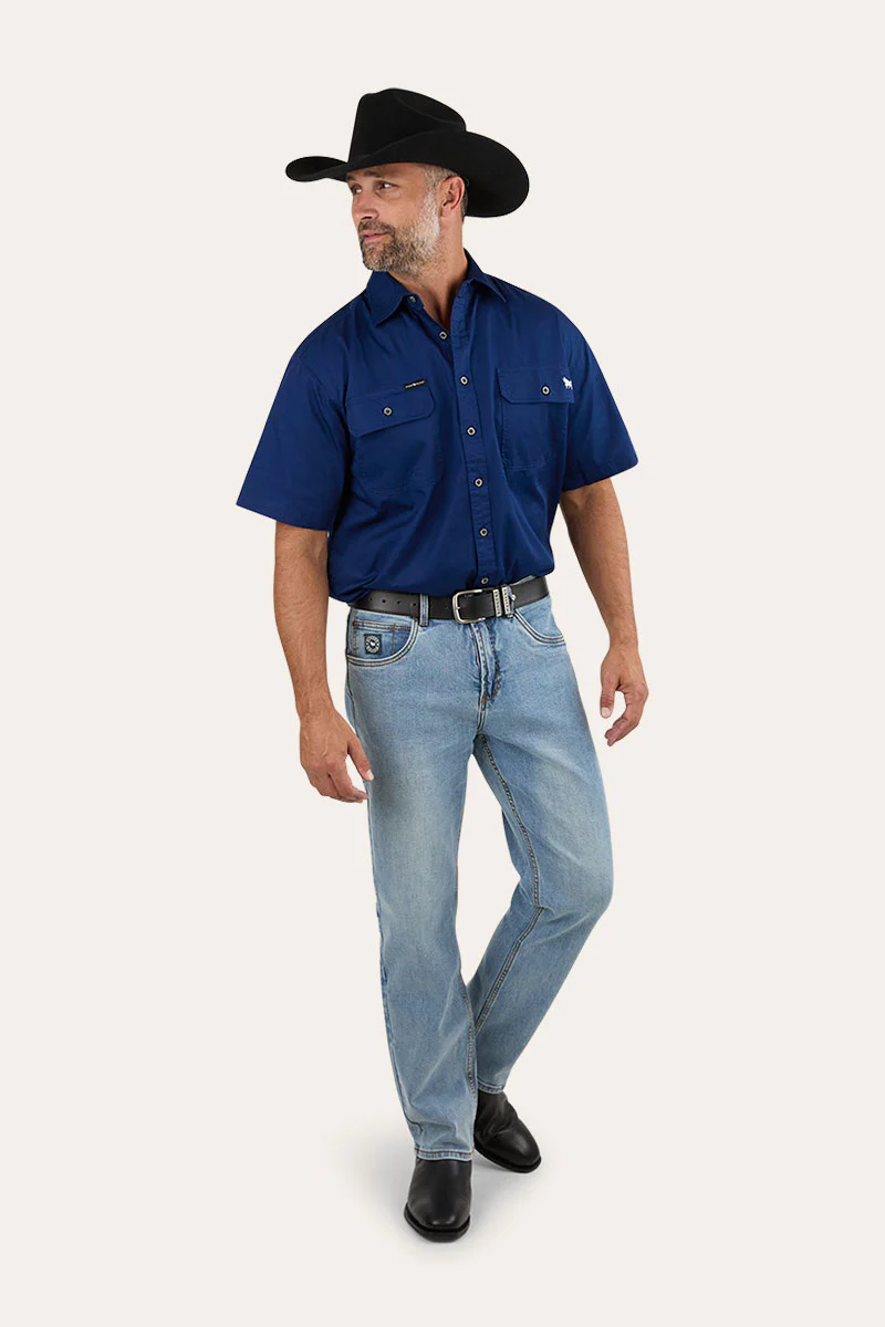 Lake Argyle Mens Short Sleeve Full Button Work Shirt - Image 43