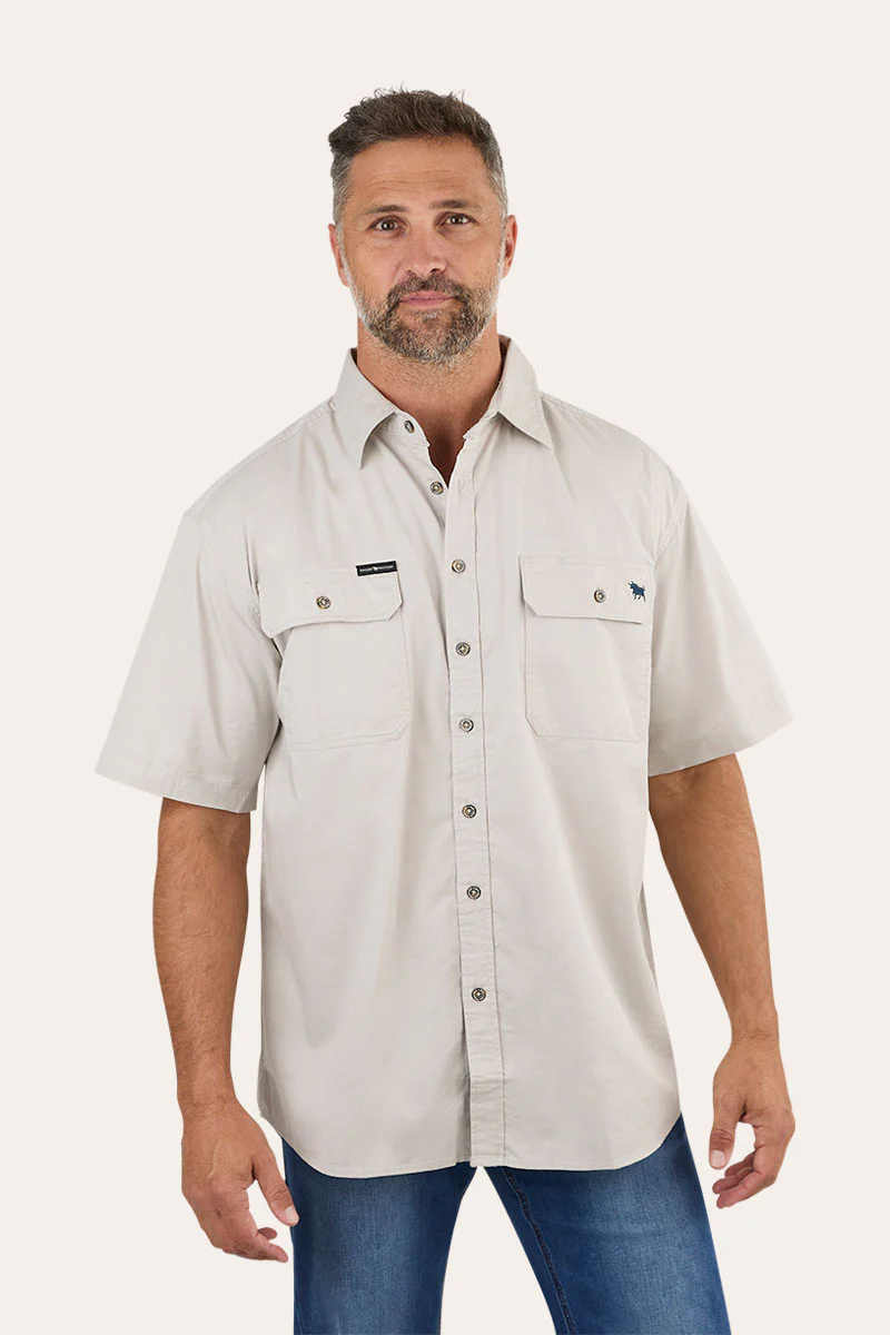 Lake Argyle Mens Short Sleeve Full Button Work Shirt - Image 5