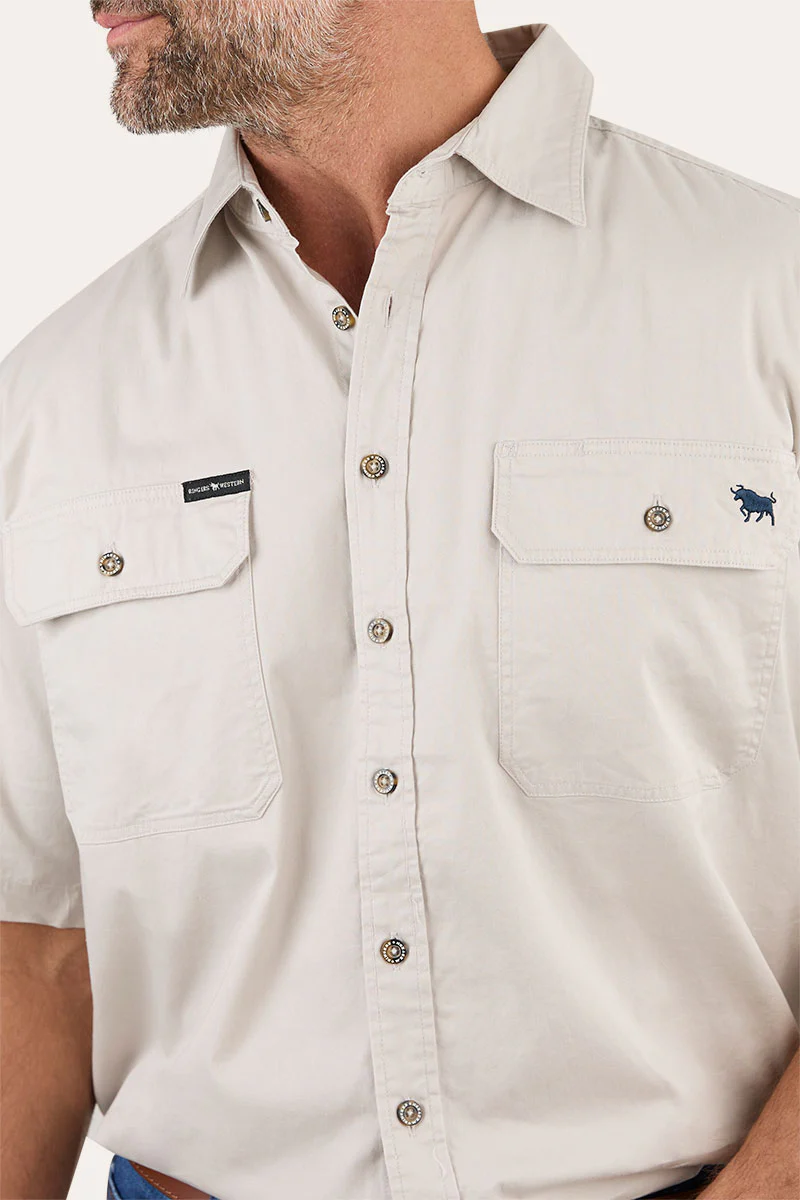 Lake Argyle Mens Short Sleeve Full Button Work Shirt - Image 6