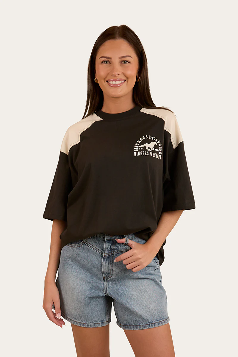 Lets Horse Around Womens Oversized T-Shirt - Image 3