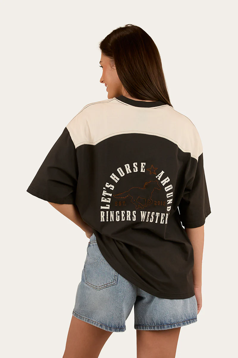 Lets Horse Around Womens Oversized T-Shirt - Image 4