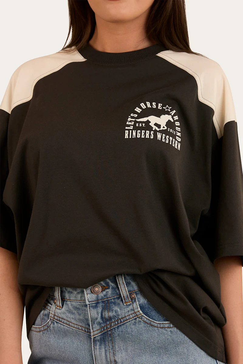 Lets Horse Around Womens Oversized T-Shirt - Image 6
