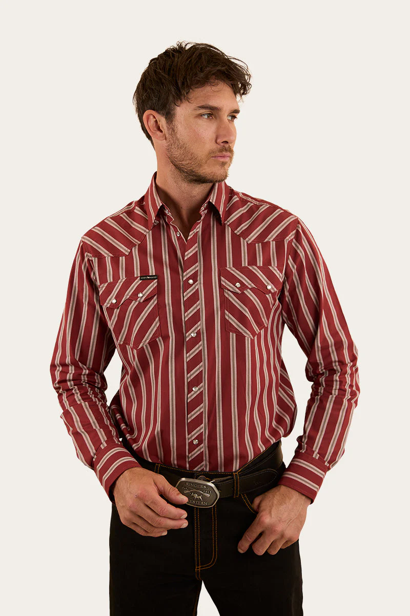 Mapleton Mens Western Shirt Stripe - Image 3