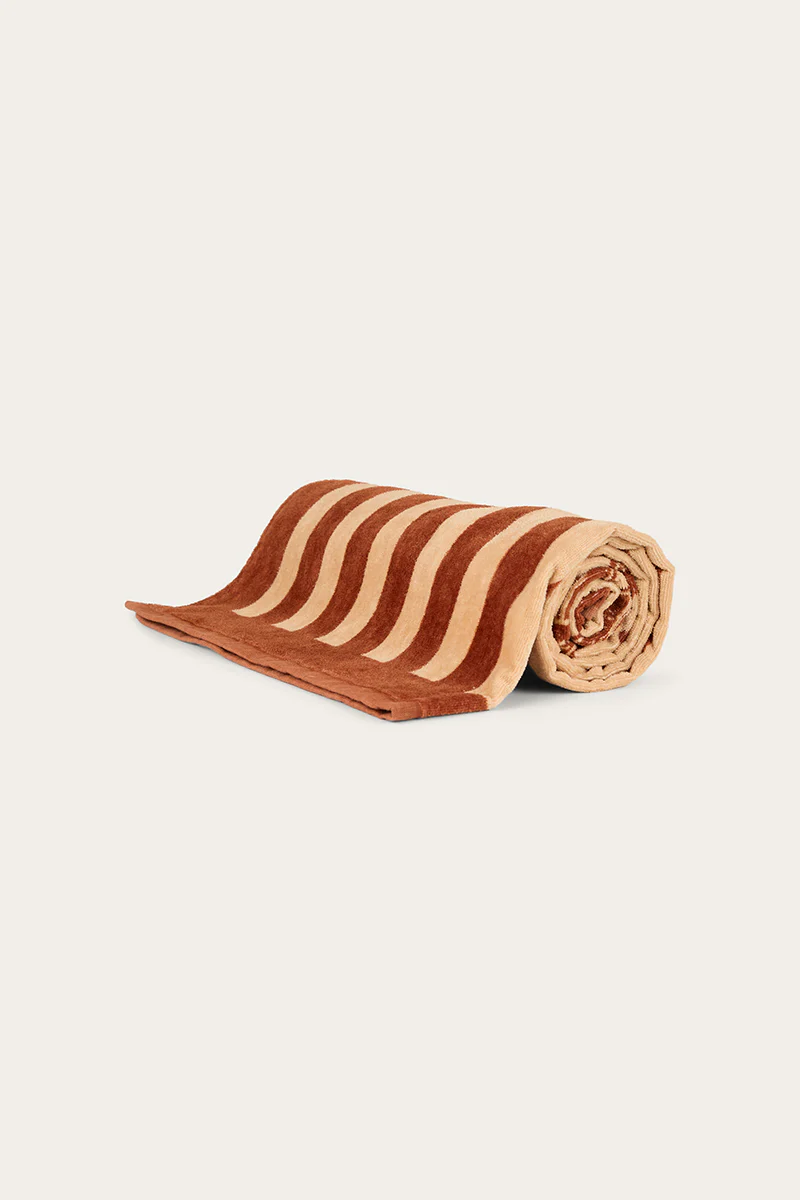 Oceanic Striped Cotton Towel - Image 2