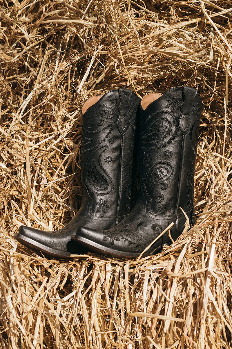 Olivia Womens Cuban Heel Western Boot