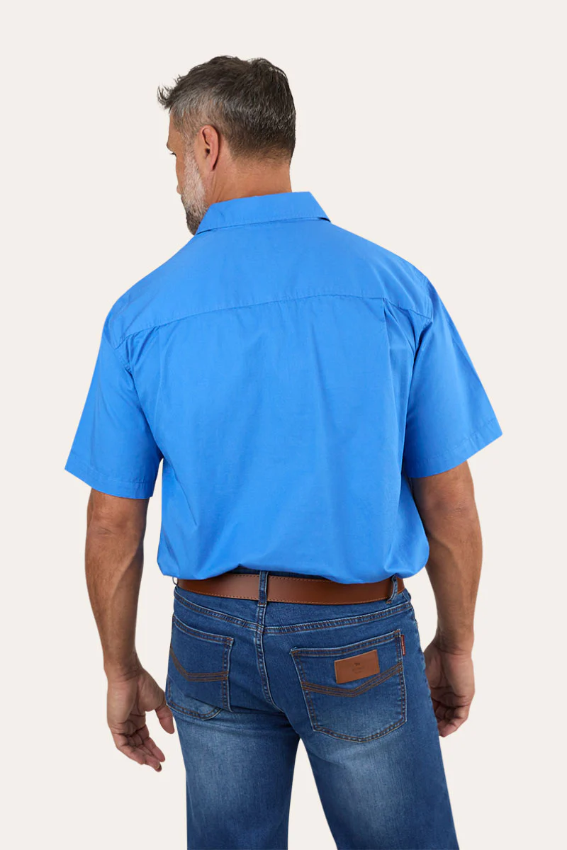 Pack Saddle Mens Short Sleeve Half Button Work Shirt - Image 19