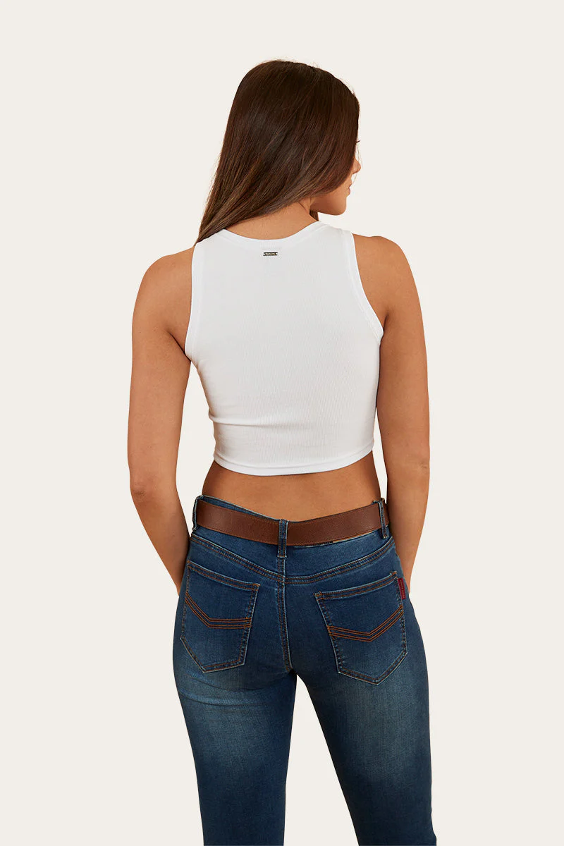 Paige Womens Cropped 2X2 Rib Tank - Image 17