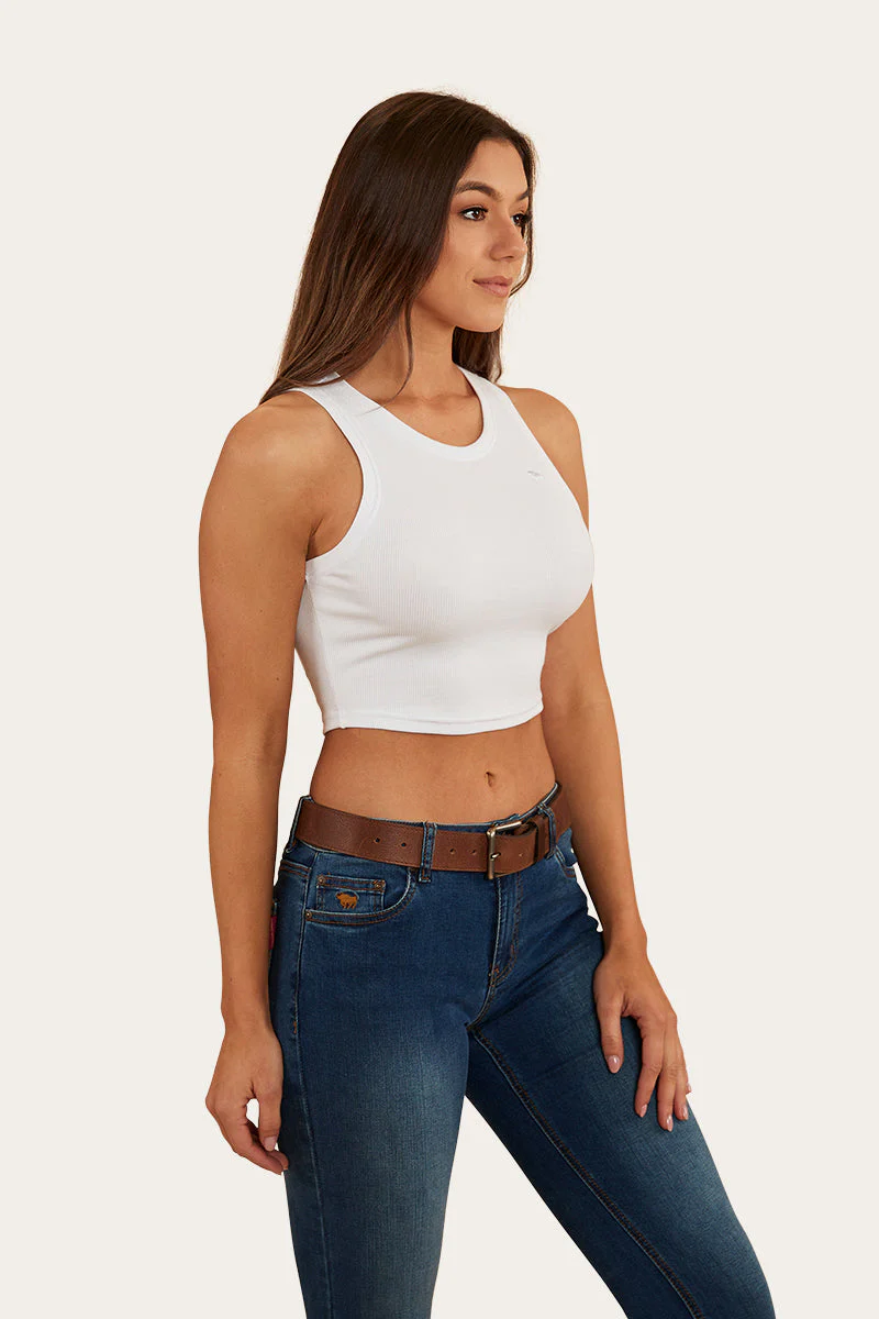 Paige Womens Cropped 2X2 Rib Tank - Image 18