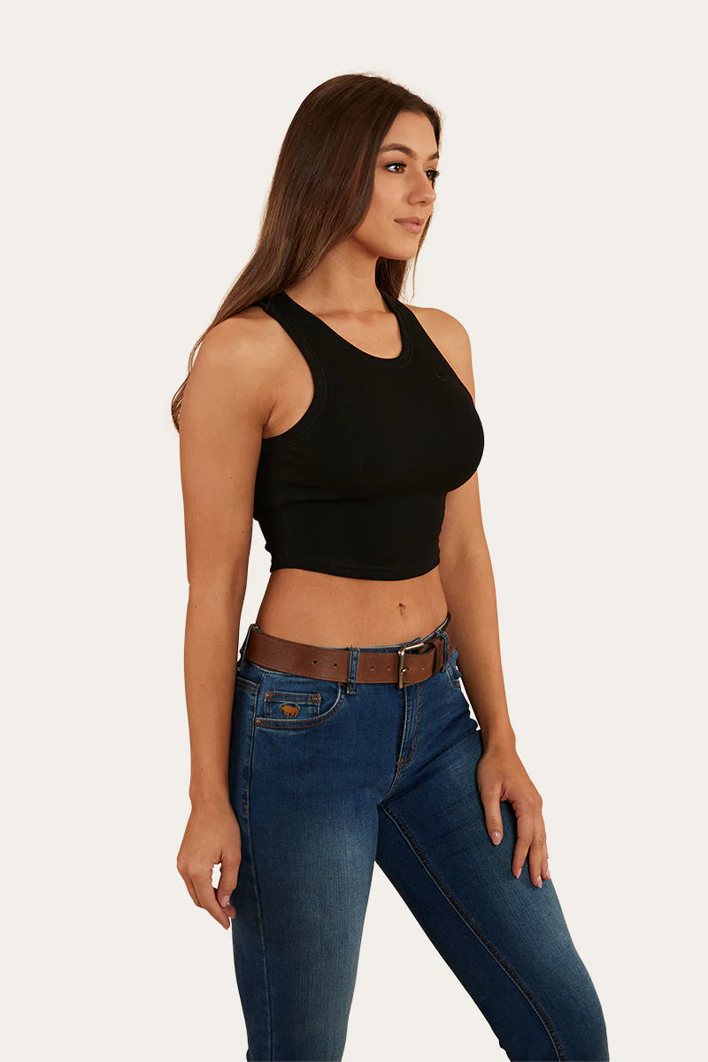 Paige Womens Cropped 2X2 Rib Tank - Image 6