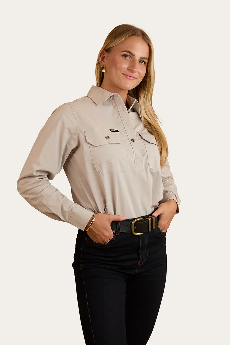 Pentecost River Womens Half Button Coolmax Work Shirt - Image 4