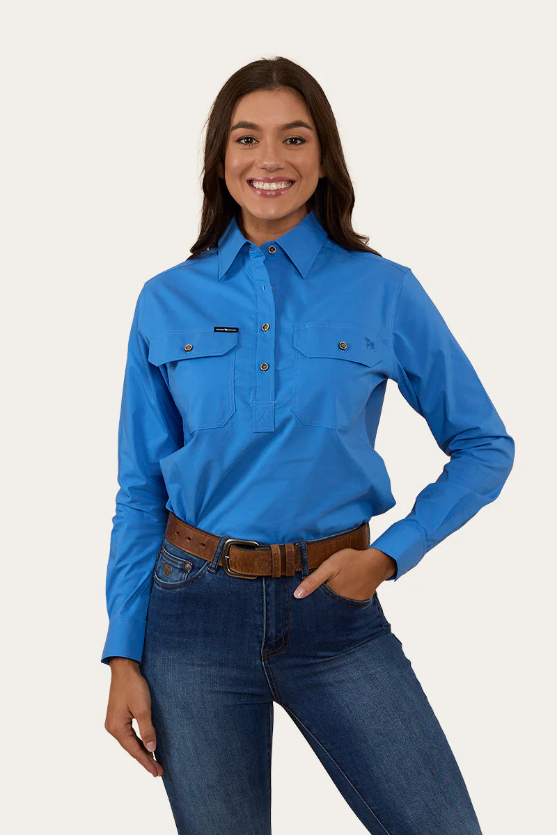 Pentecost River Womens Half Button Coolmax Work Shirt - Image 5
