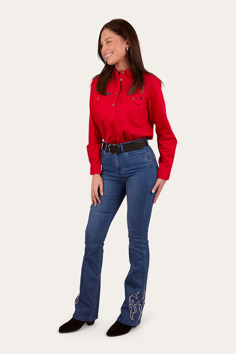 Pentecost River Womens Half Button Work Shirt - Image 111