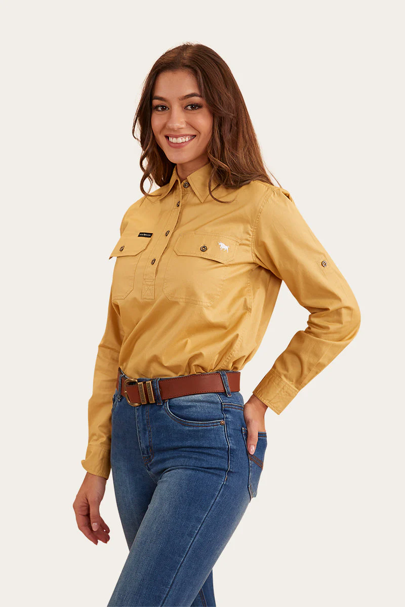Pentecost River Womens Half Button Work Shirt - Image 123