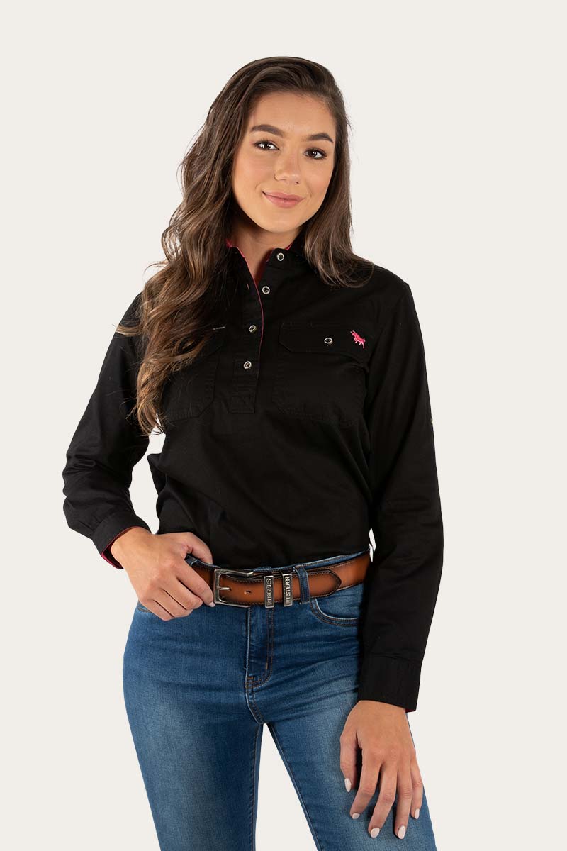 Pentecost River Womens Half Button Work Shirt - Image 13