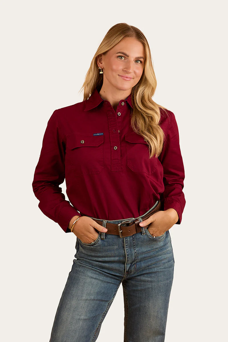 Pentecost River Womens Half Button Work Shirt - Image 20