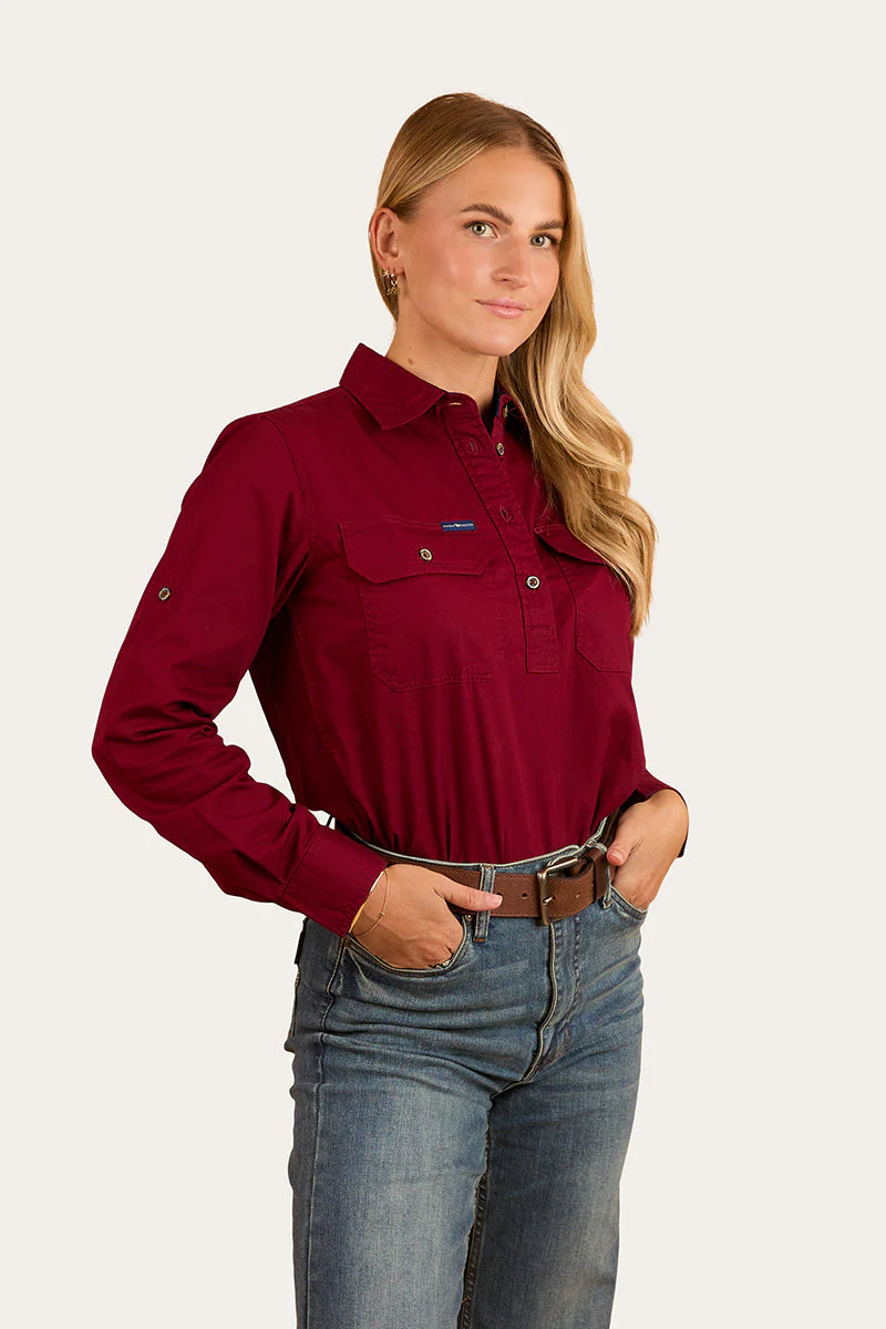 Pentecost River Womens Half Button Work Shirt - Image 24