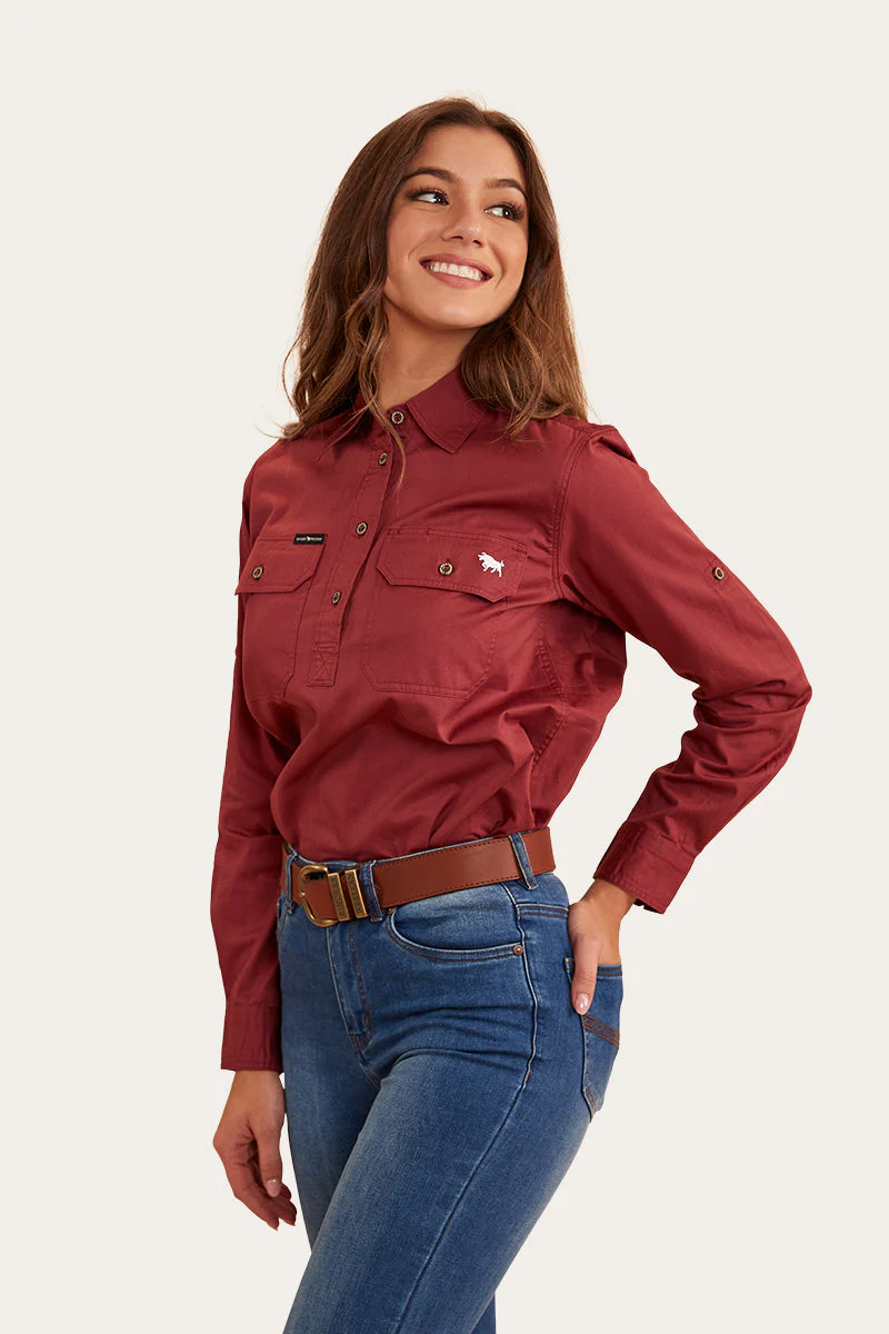 Pentecost River Womens Half Button Work Shirt - Image 31