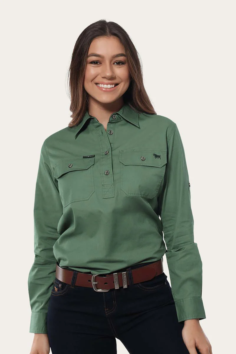 Pentecost River Womens Half Button Work Shirt - Image 34