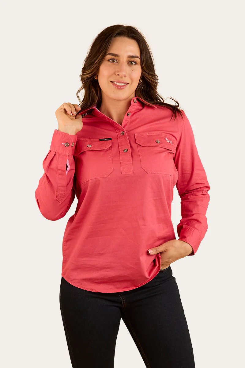 Pentecost River Womens Half Button Work Shirt - Image 46