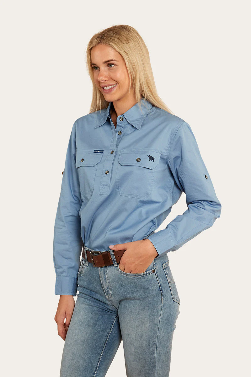 Pentecost River Womens Half Button Work Shirt - Image 47