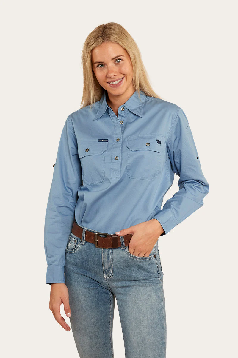 Pentecost River Womens Half Button Work Shirt - Image 49