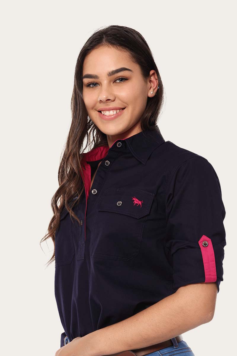 Pentecost River Womens Half Button Work Shirt - Image 53