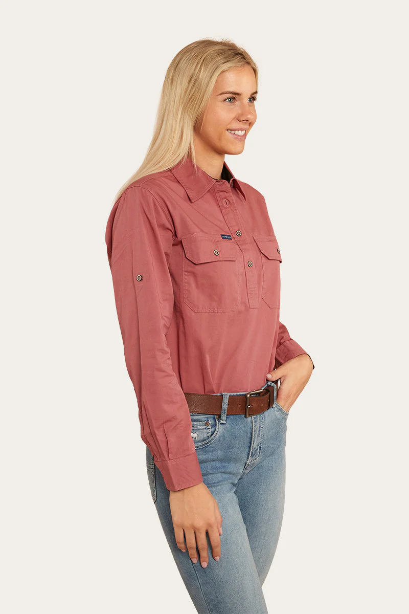 Pentecost River Womens Half Button Work Shirt - Image 57
