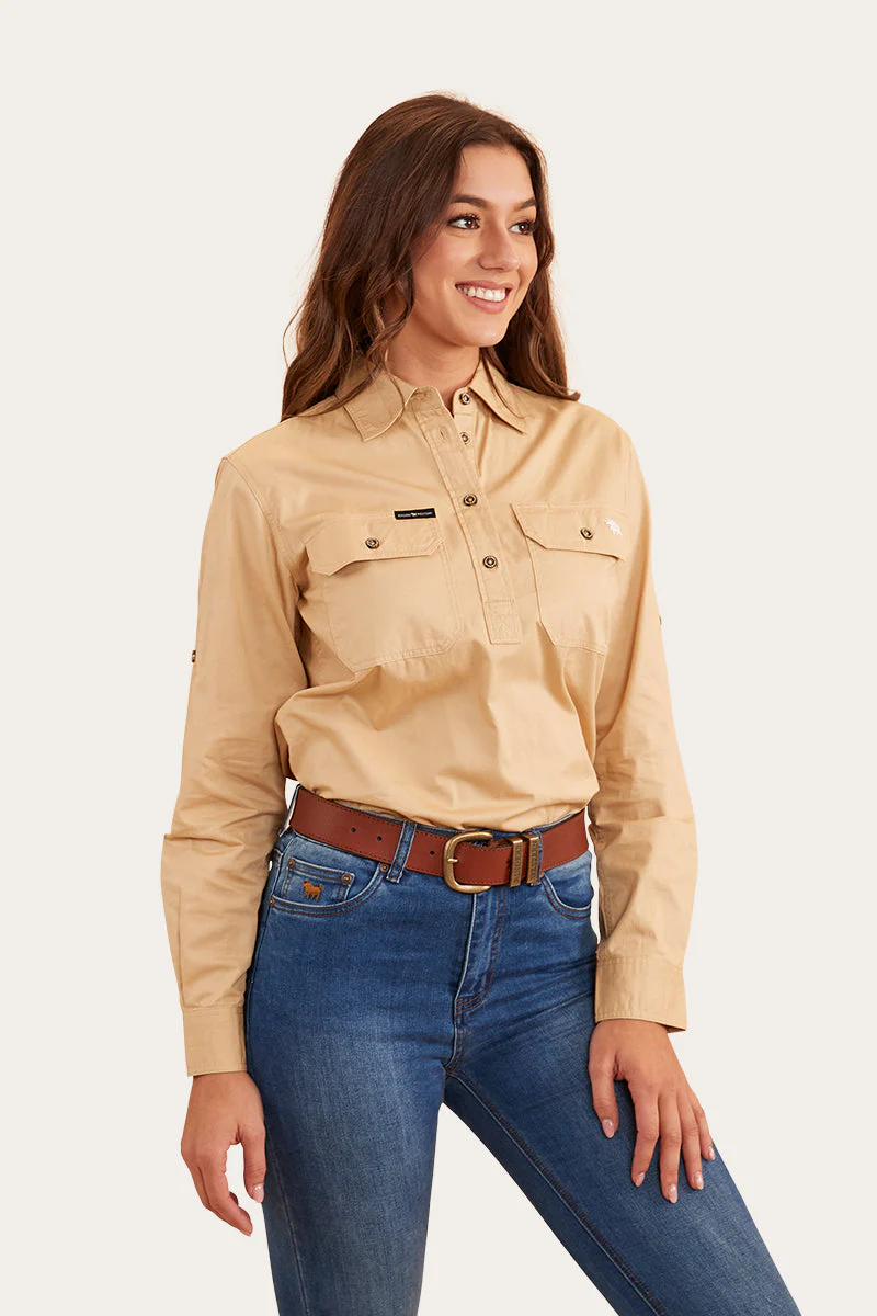 Pentecost River Womens Half Button Work Shirt - Image 63