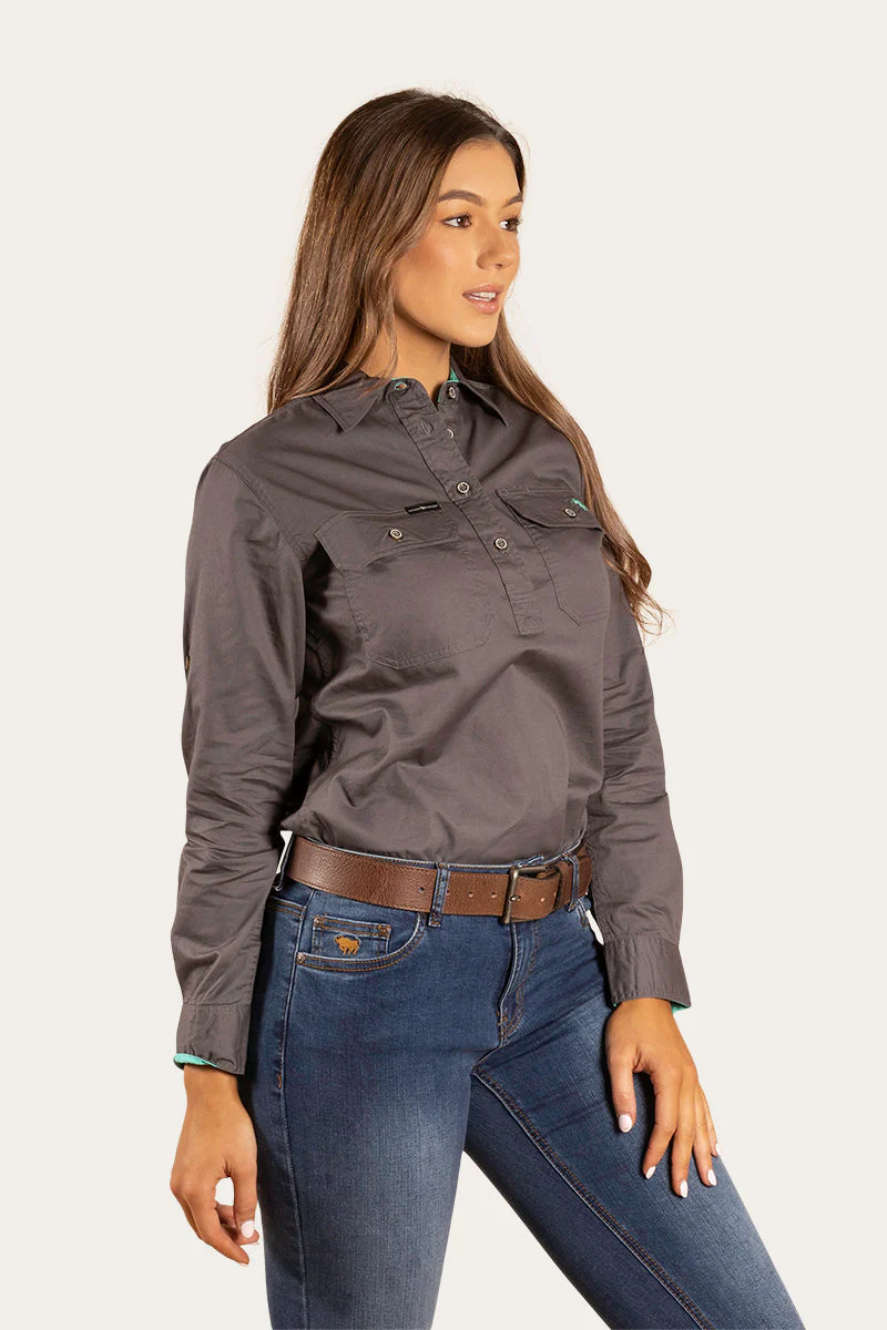 Pentecost River Womens Half Button Work Shirt - Image 87
