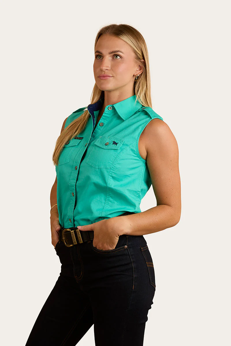 Pentecost River Womens Sleeveless Work Shirt - Image 26
