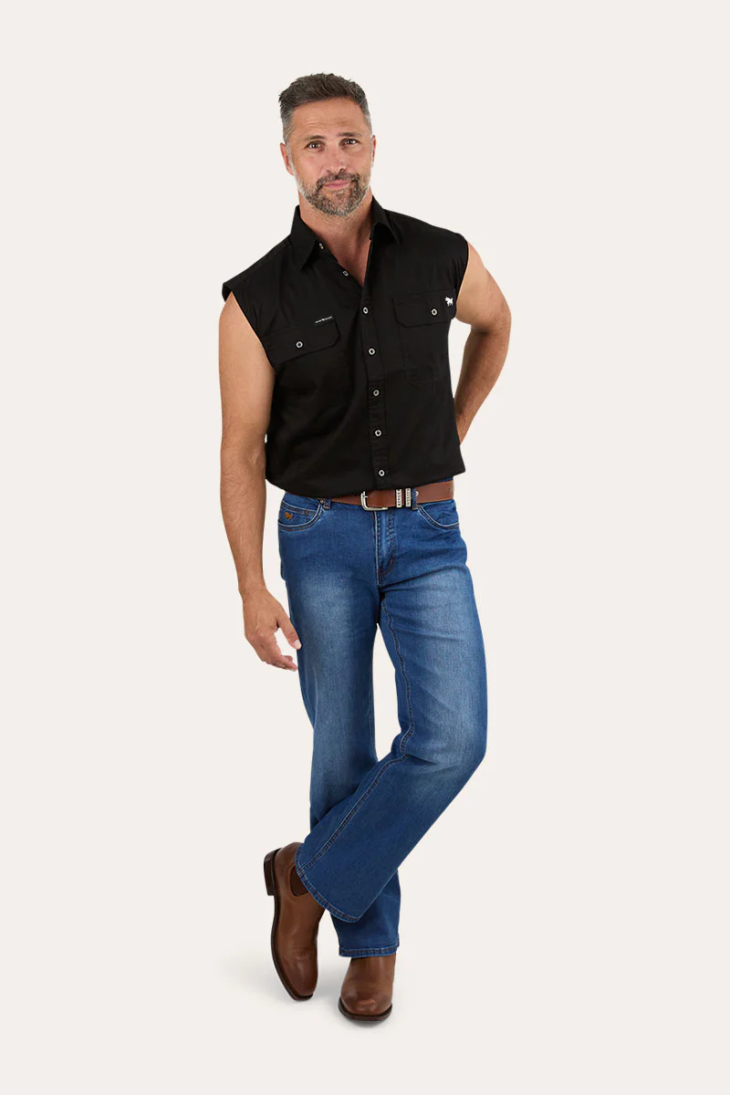 Rob Roy Mens Sleeveless Full Button Work Shirt - Image 10