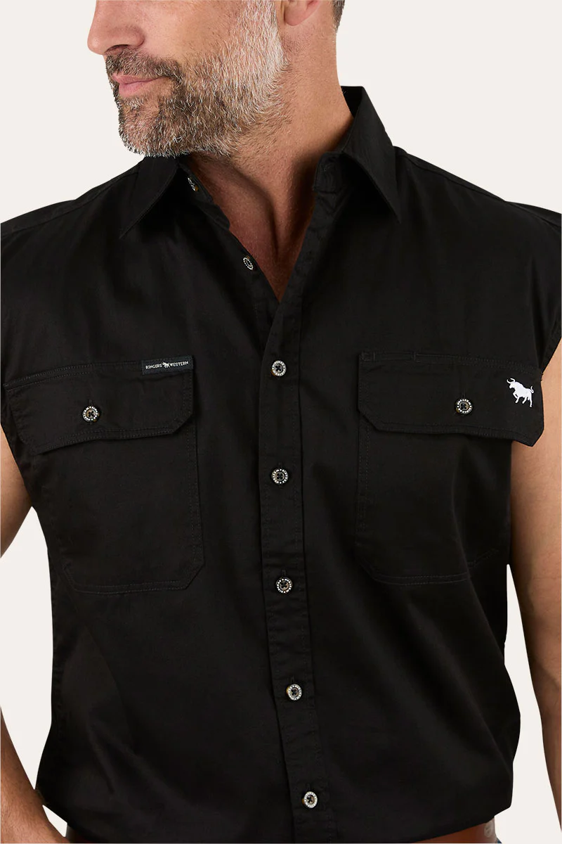 Rob Roy Mens Sleeveless Full Button Work Shirt - Image 12