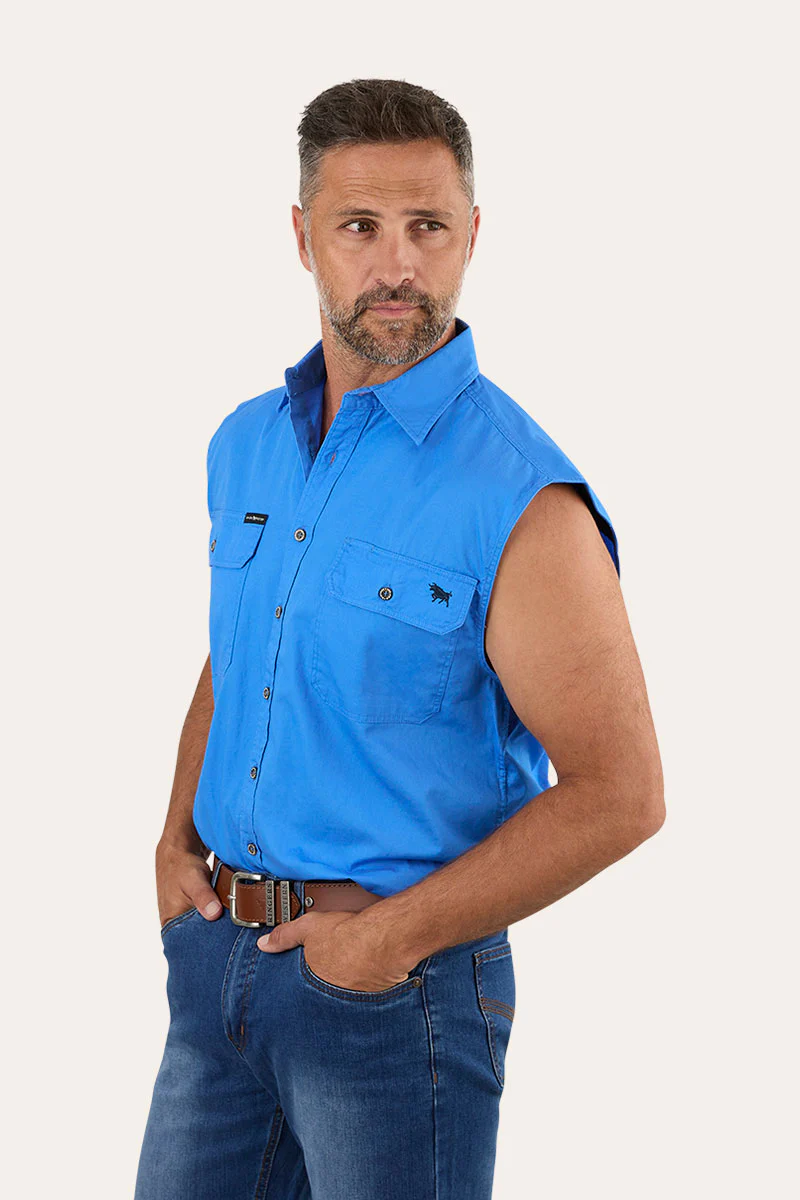 Rob Roy Mens Sleeveless Full Button Work Shirt - Image 16