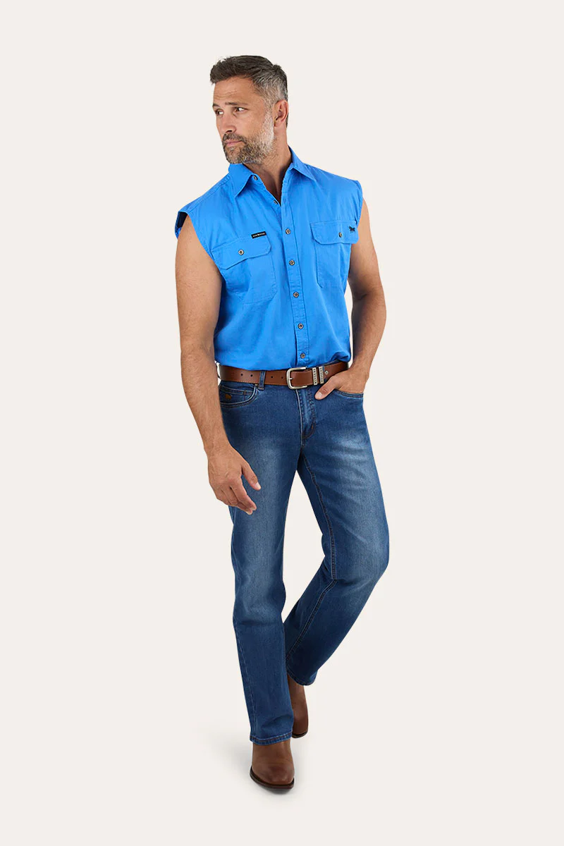 Rob Roy Mens Sleeveless Full Button Work Shirt - Image 18