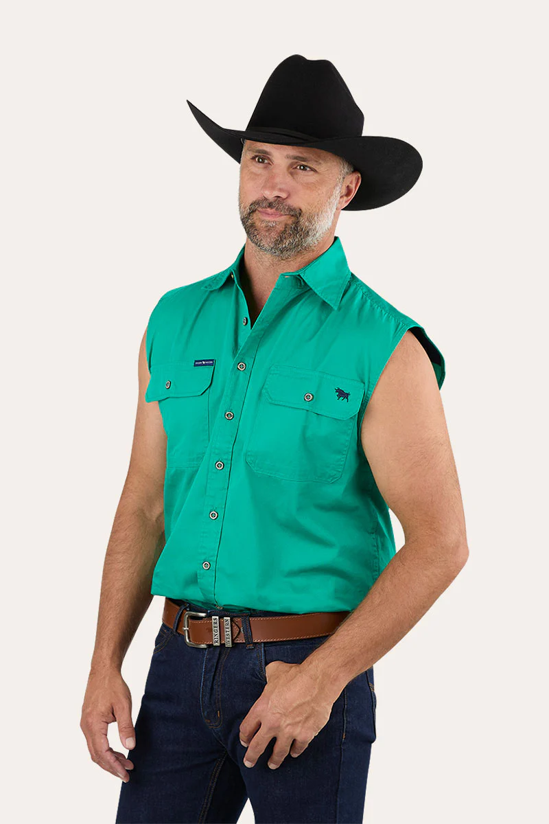 Rob Roy Mens Sleeveless Full Button Work Shirt - Image 22